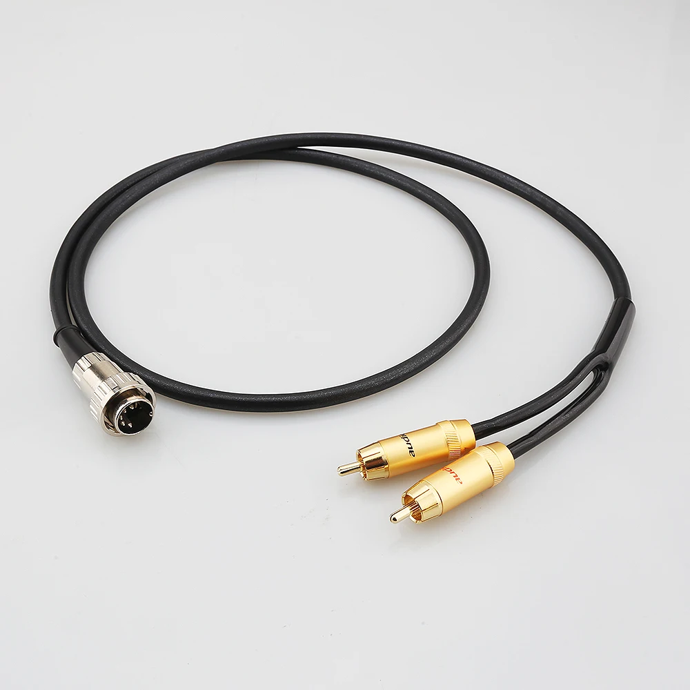 NAIM 5 Pin Din Twist Locking connector to Stereo RCA Phono Cable Stereo OFC Copper Pure  Cable for BO, Naim, Quad Bang Olufsen