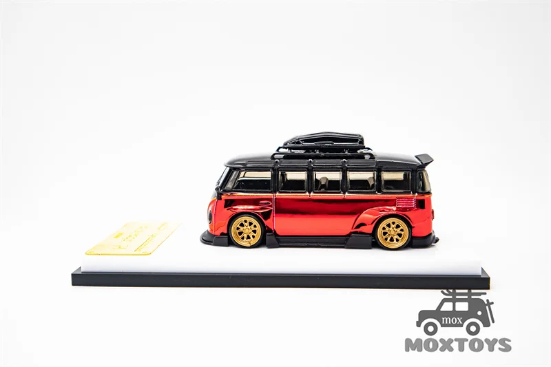 Model Collect x Inspire Model 1:64 T1 Kombi Robert Design Chrome RedBlack limited200 Diecast Model Car