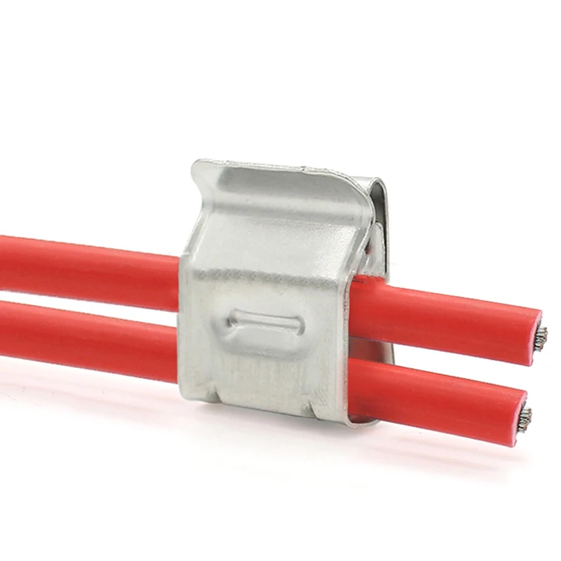 10PCS Solar Panel Cable Clips Stainless Steel PV Wire Clip Locking Clamps For 4 Square 2-Wire Cable Wiring Accessories