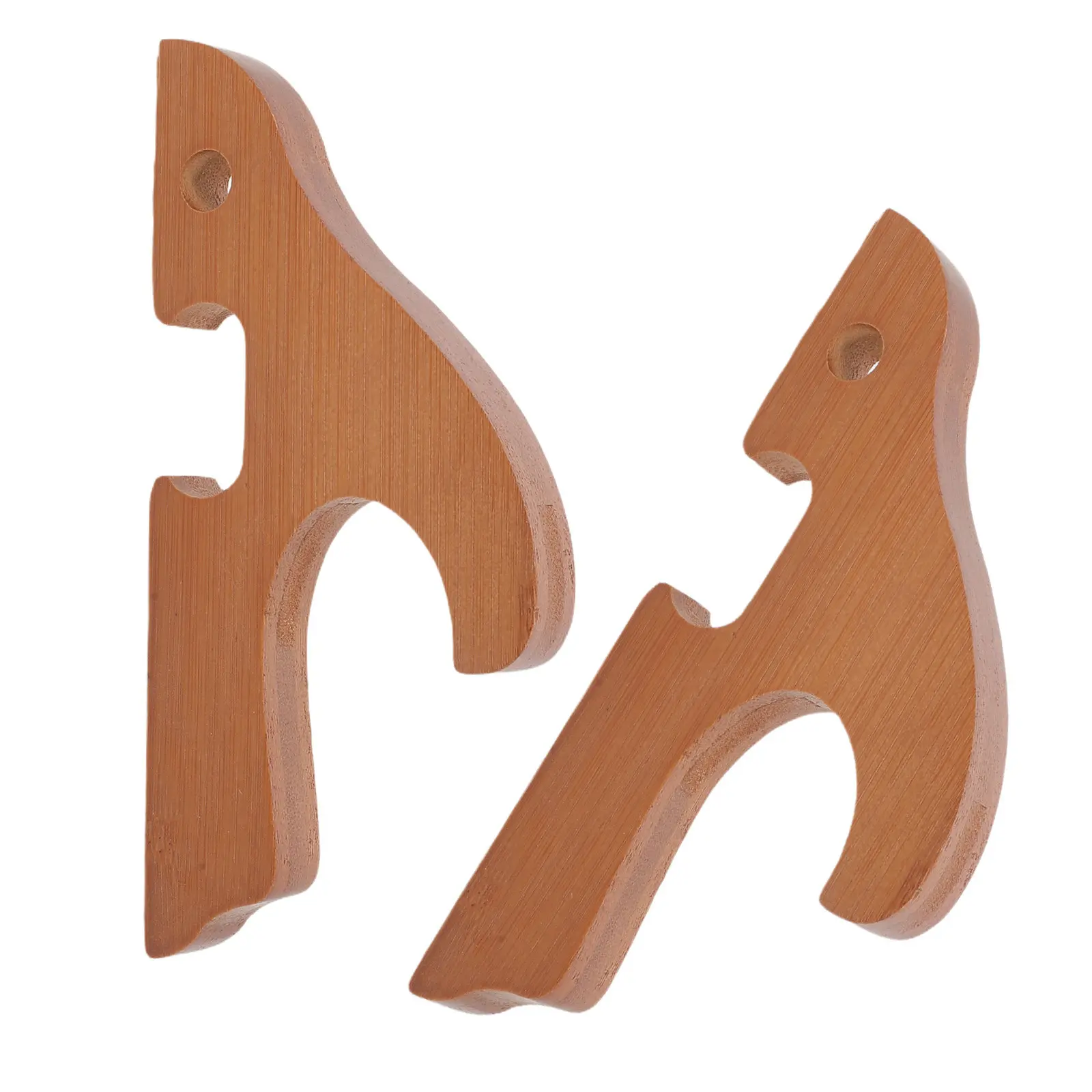 1Pair Wooden Wall Mount Display Rack - Space-Saving Flush-Mounted Solid Wood Holder for Sabre Tanto Wakizashi Wand view 4