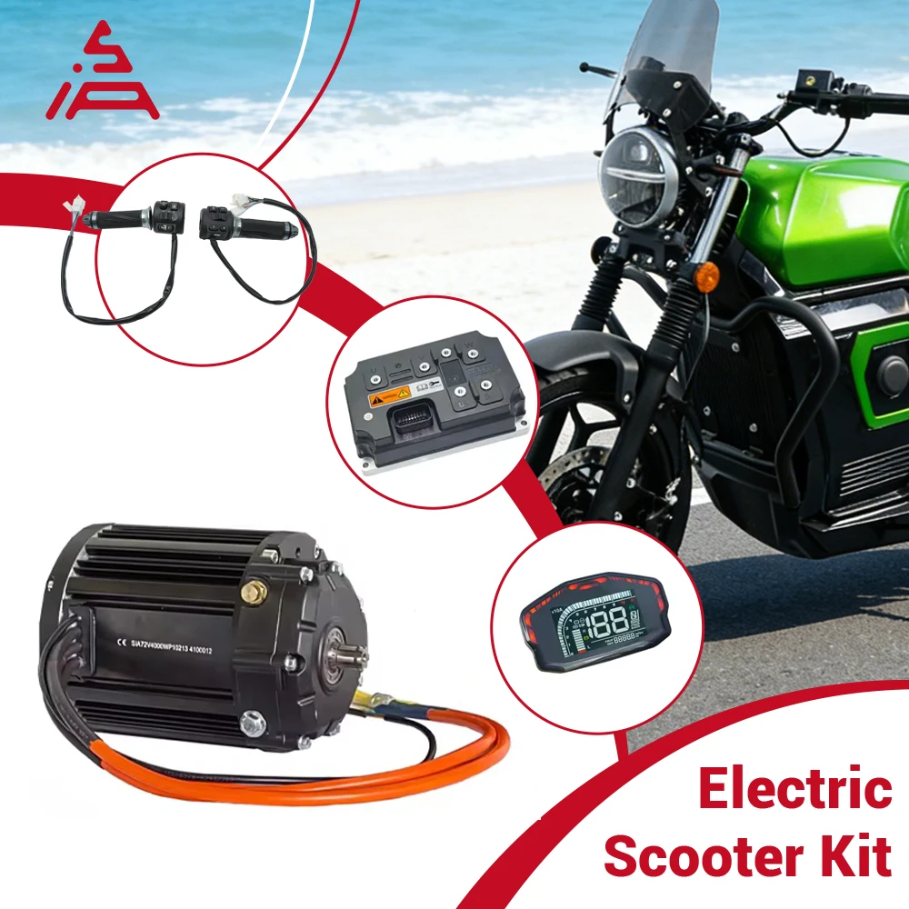 QSMOTOR QS138 4KW High-Speed Mid Drive Motor 1:2.35 Gearbox with EM260 Controller for E-Motorcycle and Offroad Conversion