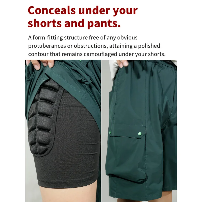 شورت مبطن ثلاثي الأبعاد قابل للتنفس من VEPAUS لهوكي الجليد والتزلج على الجليد والجمباز والتزلج على الجليد - ماص للرطوبة، مرن، عالي S #5