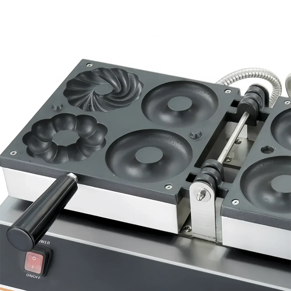 4 In 1 Digital Temperature Controller 4 Different Shape Donuts    Commercial 4-hole Doughnut Maker