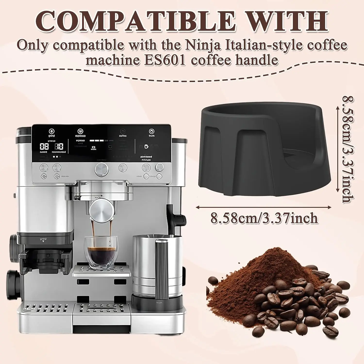 Coffee Tamper Base Espresso Tamping Station Portafilter Holder Compatible Anti Slip Silicone Ninja Cafe Luxe Accessories