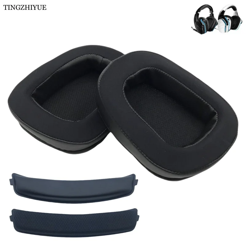 Ear Pads Cushions Replacement for Logitech G933 G933S G633 Gaming Headset, Head beam cushion for G933 G933S G633 Headphones