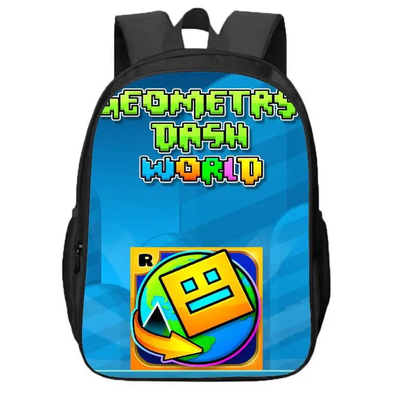 Geometry Dash Double layer Backpack for Primary and Secondary School Students and Children