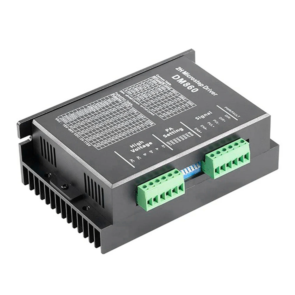 DM860H DM860 Stepper Motor Controller 0-200khz 2 Phase Stepper Driver AC18-80V Or DC 24-110V Suit For Nema34 Stepper Motor