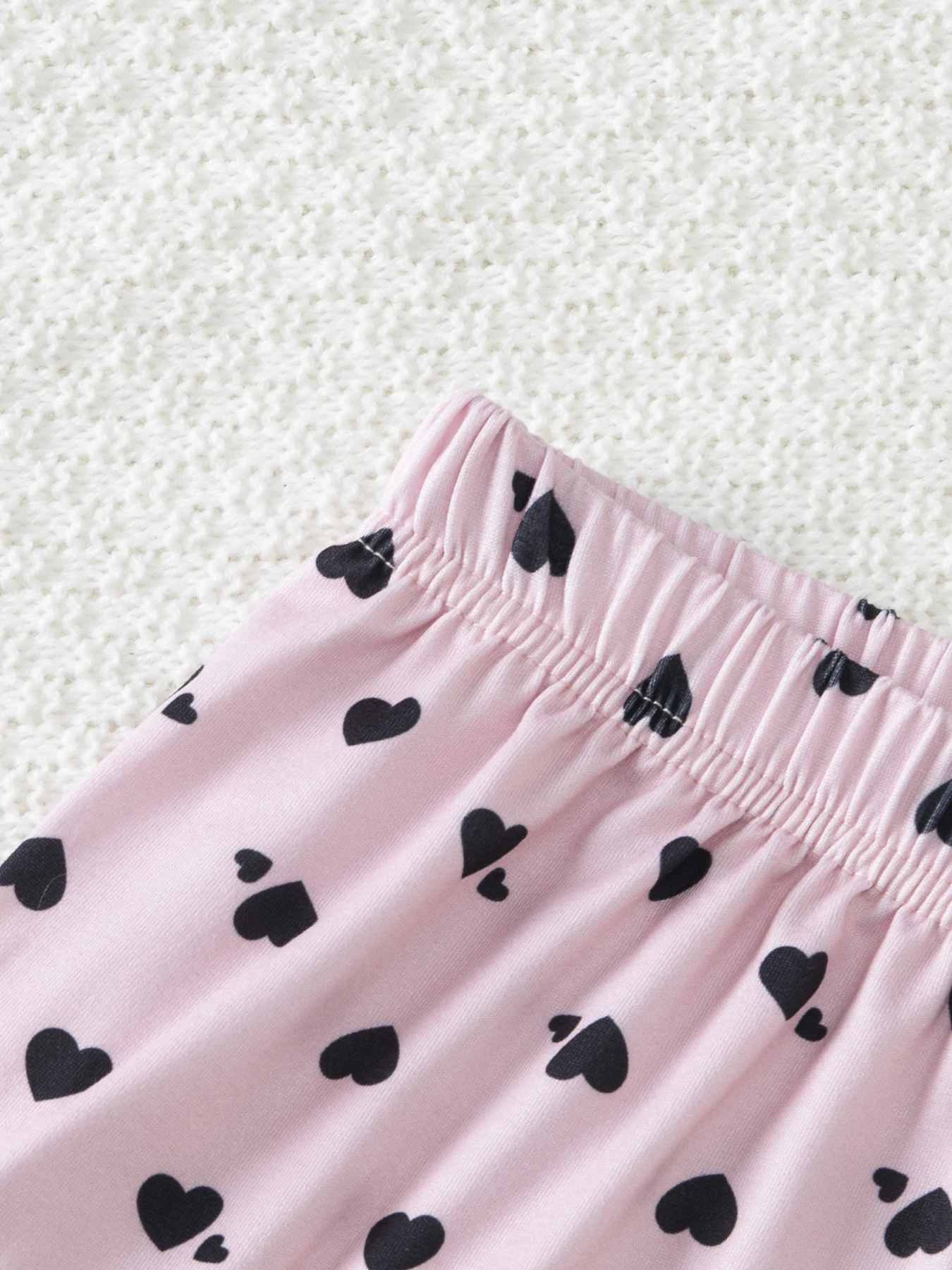 2-teiliges Set aus süßen und niedlichen Kurzarm-Shorts für Teenager-Mädchen, lässiges und vielseitiges Schlafanzug-Set für Mädchen in der Mittelstufe – Detail 16