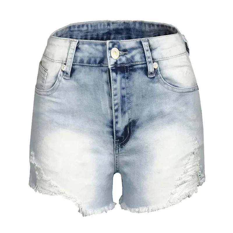 Women's Fashion Casual Summer Cool Women's Denim High Waist Hip-lifting Fringed Fringe Split Sexy Shorts Street Clothing 2024