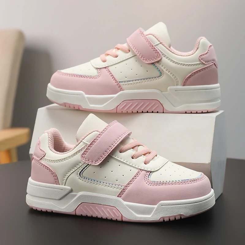 

Autumn Girls Sneakers Pu Leather Fashion Soft Outdoor Nono-slip Childrens Casual Shoes Running Basketball Hiking Kids Sport Shoe