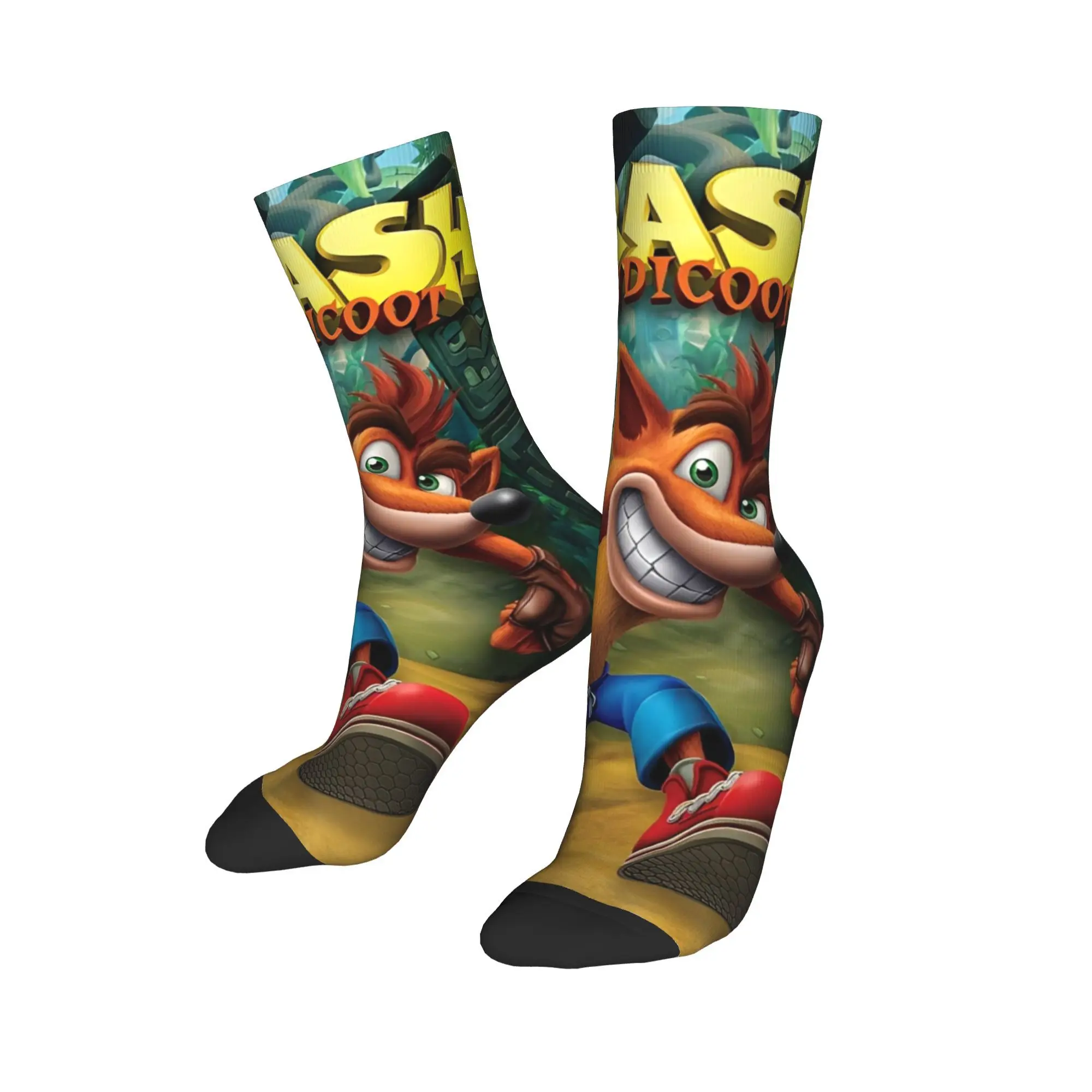 Crashs Bandicoots Cartoon Socks Merch For Men Women Video Game Crew Socks Super Soft Best Gifts