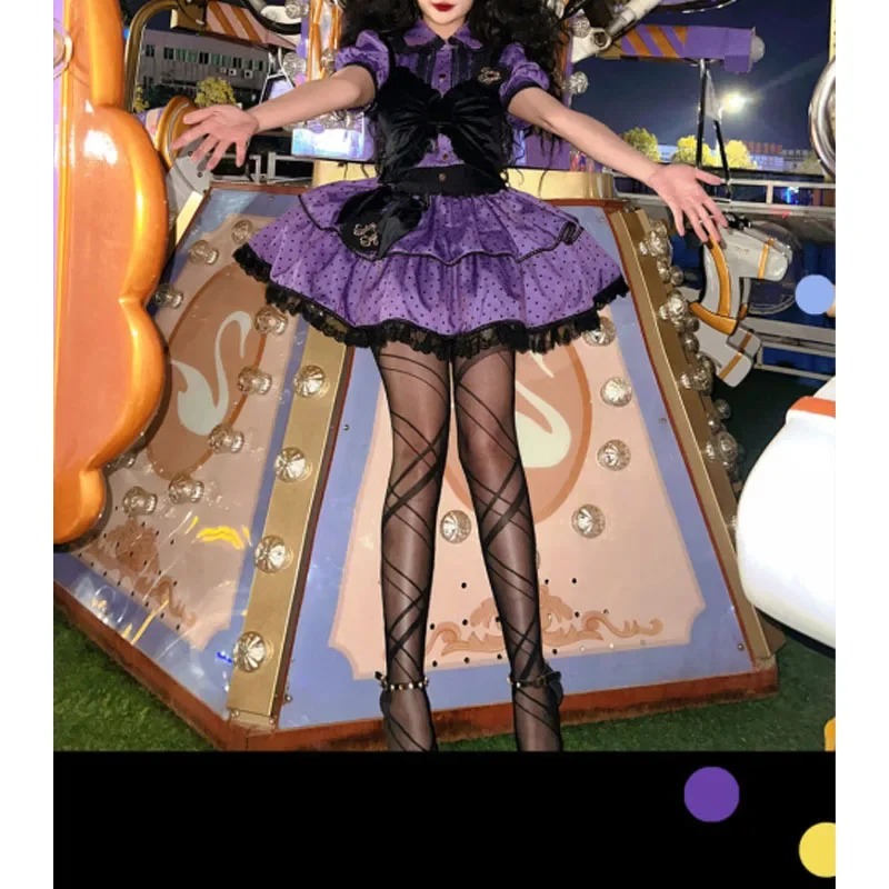 Summer New Women's Turn-down Collar Button Spliced Lace Polka Dot Bow Shirt Sweet Slim Short Sleeve Short Skirts Set 2025