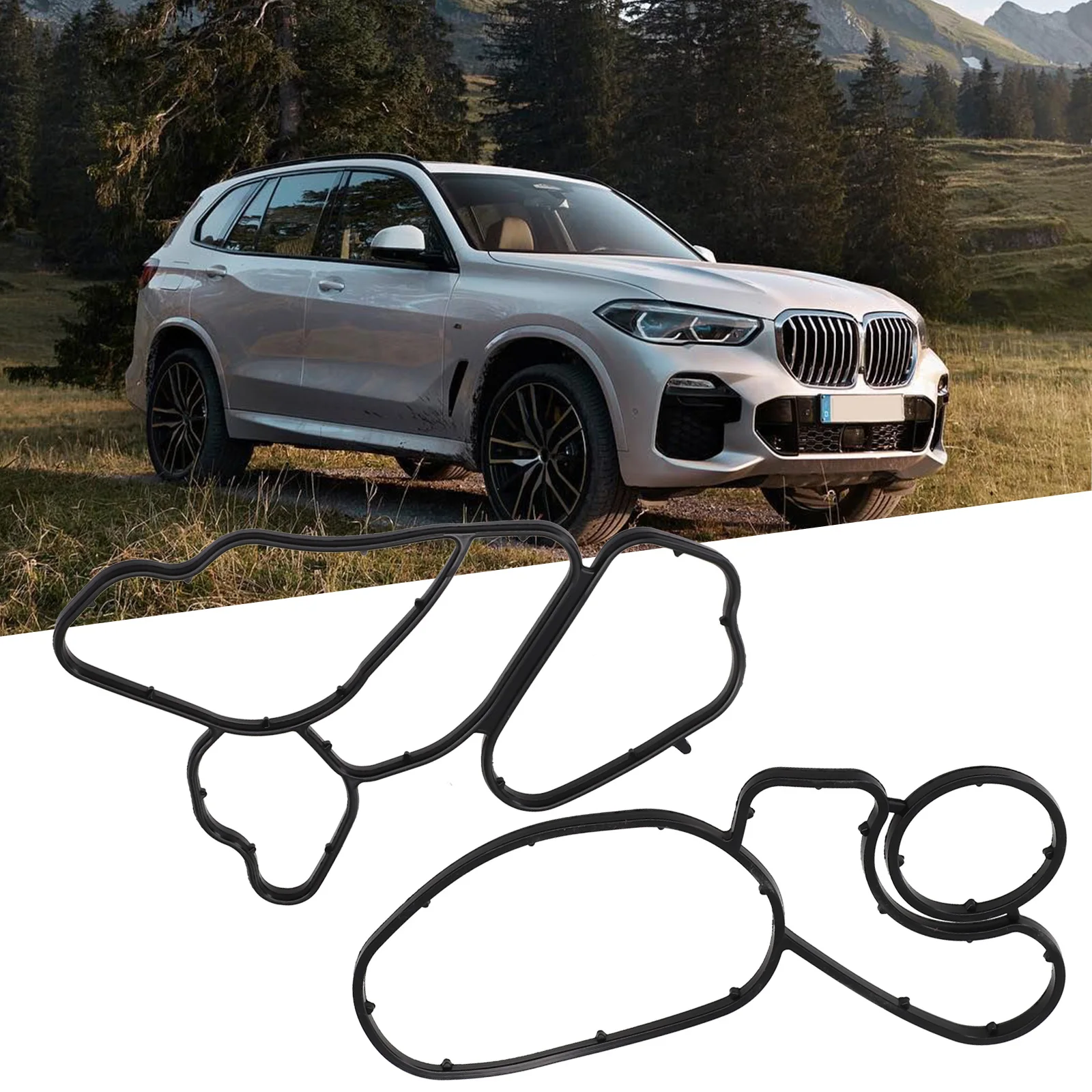 For BMW 3 5 6 7 Series X 3 X 5 Kit Element Seal Gasket 11427788455 + 11427788463 Easy Installation Housing 1kit