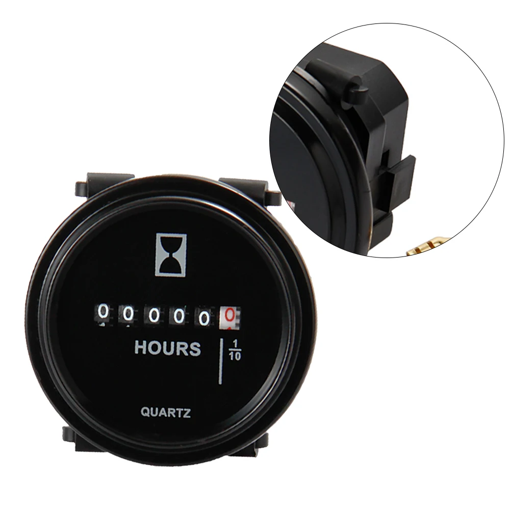 

6 80V Engine Hour Meter Digital Tachometer Motorcycle Gasoline Gauge Lawn Mower Industrial Timer LCD Display Engine