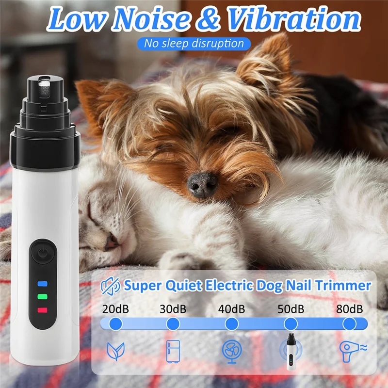 【Berserk】Rechargeable Usb Pet Nail Grinder Nail Grinder For Dogs Cat And Dog Nail Clippers