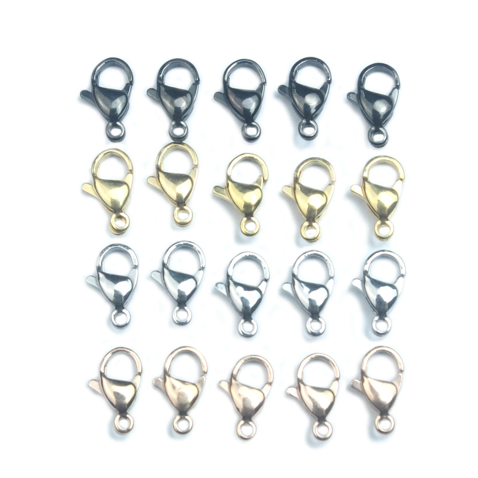 Stainless Steel Lobster Clasps Spring Clasps End Tip Covers Crimp Beads Wire Protectors Bracelet DIY Jewelry Making Accessories