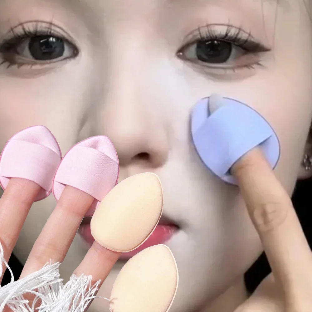 Mini tamanho cosmético sopro, maquiagem dedo, corretivo, almofada de ar, pó sopro, profissional fundação, detalhe esponja, ferramentas de beleza