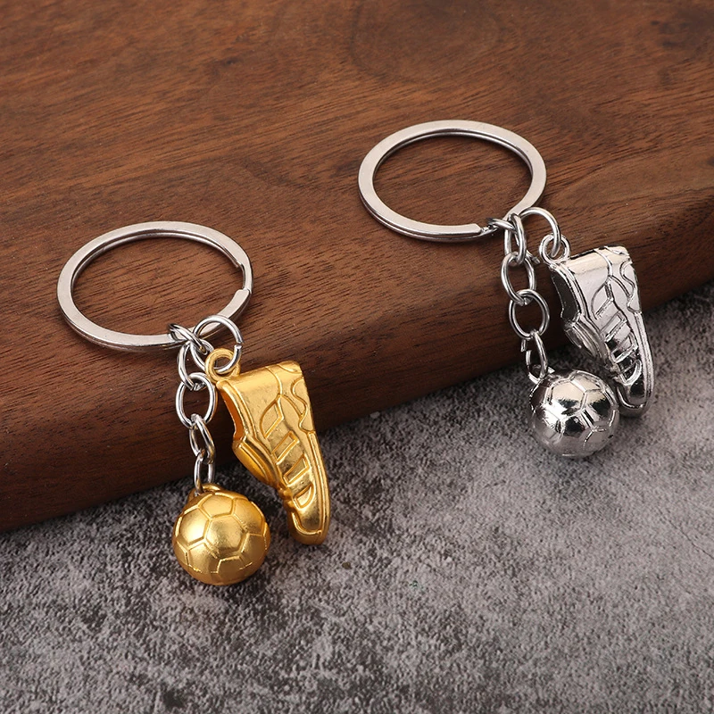 Football Match Shoes Keychain Chain Pendant Sports Pendant Souvenir Golden Boot Keychain