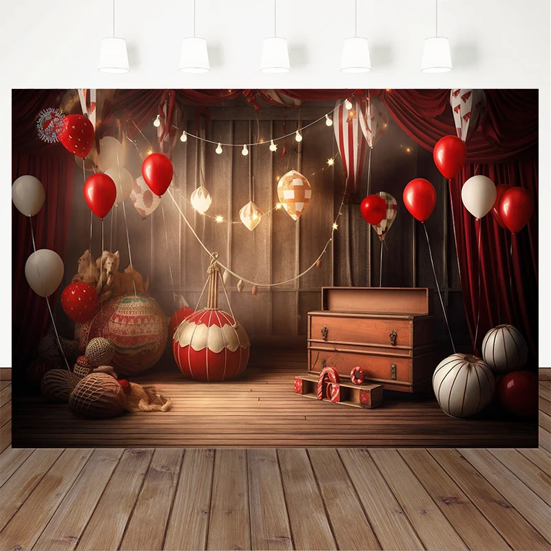 Mocsicka Balloon Birthday Party Decoration Photography Background Retro Room Light Car Baby Prop Backdrop Photo Studio Photocall