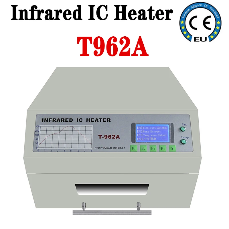 Infrared IC Heater 110V/220V T962A Reflow Solder BGA SMD SMT Rework Station with smoke channel Welding area 300x320mm