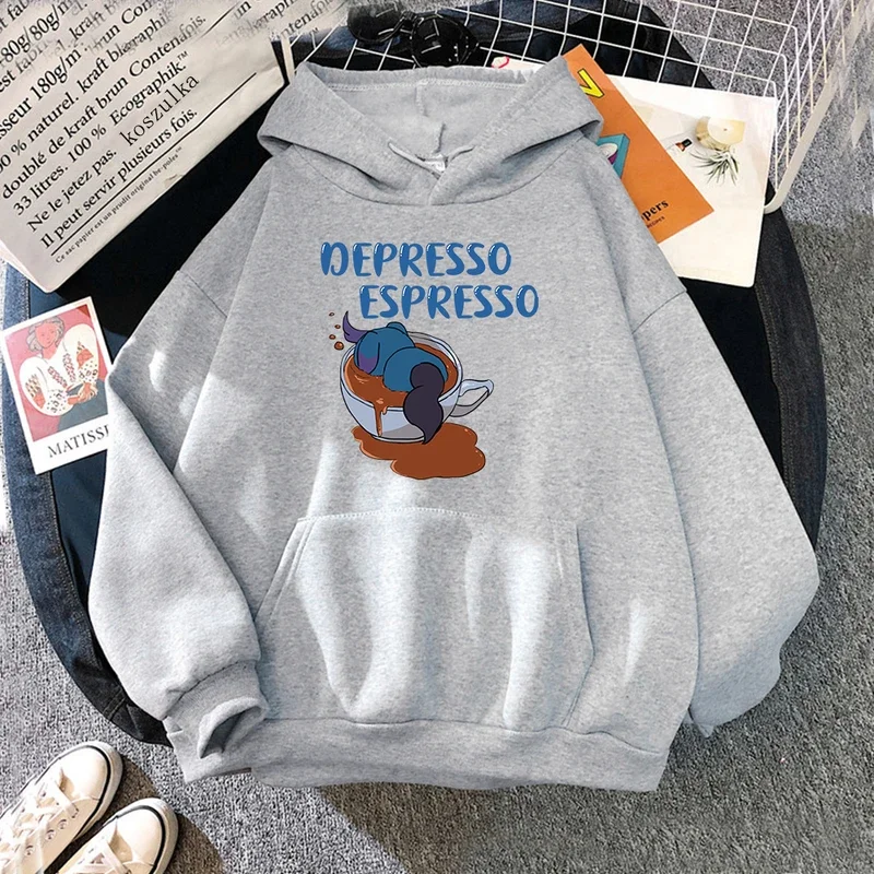 Lovely Depresso Espresso Hoodie Funny Hot Game Palworld Women Hoodies Unisex Vintage Pullovers Sweatshirt Anime Clothes