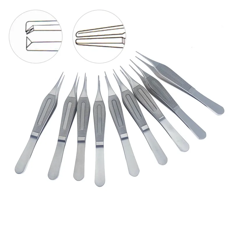 

Double eyelid Tissue Forceps Stainless steel Straight Teeth/ Platforms 120mm long Ophthalmic instrument