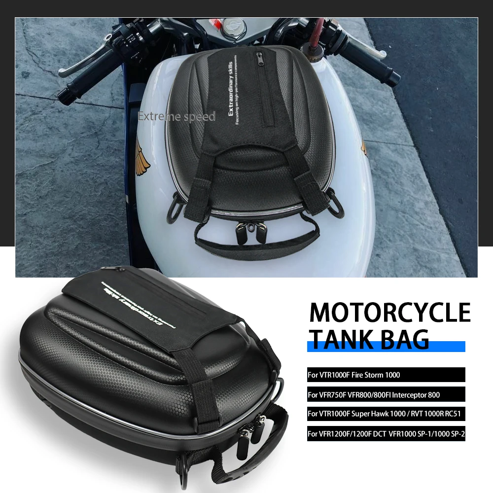 Detachable Tanklock Flange Tank Bag Luggage For Honda Vfr750f Vfr800 Vfr1200f Rvt1000r Vtr1000 Sp Vtr1000f Motorcycle bags