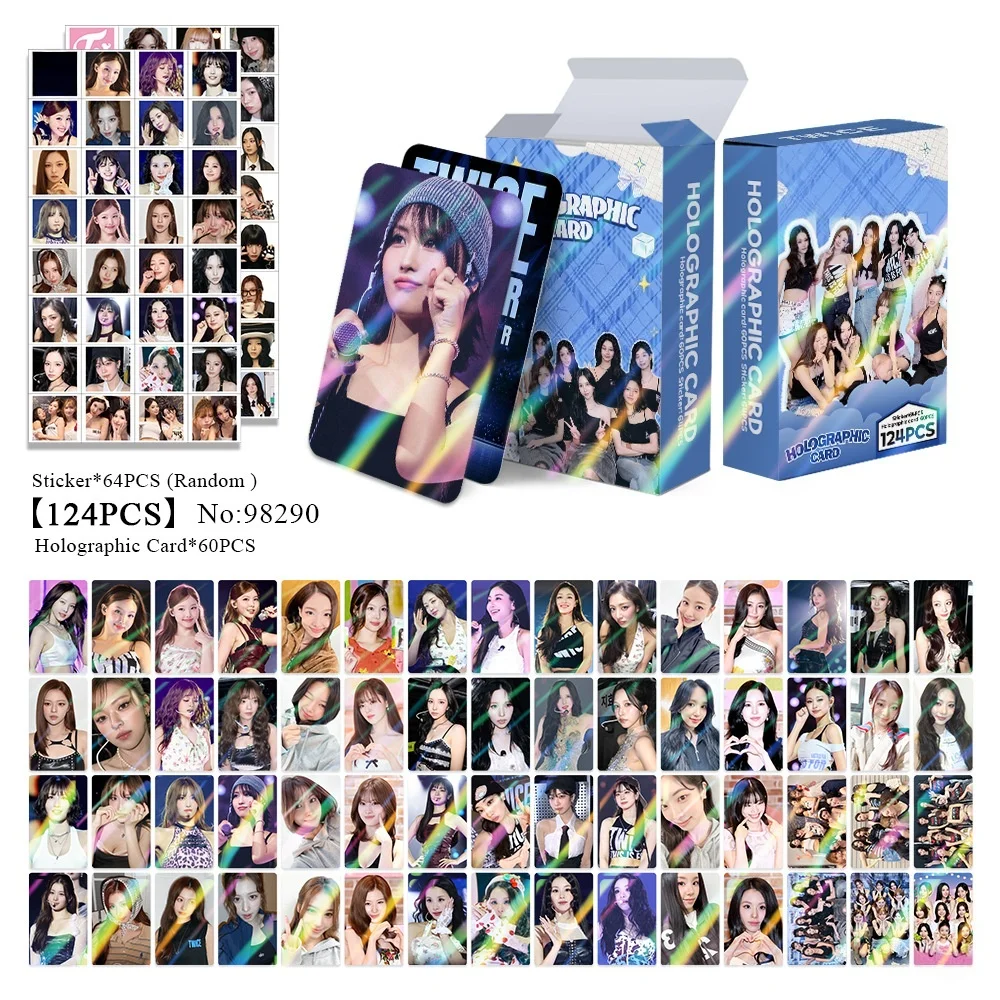124Pcs Single ALbum Lomo Cards Photocards HD Fans Collection Cards Decorative Stickers Present Gifts