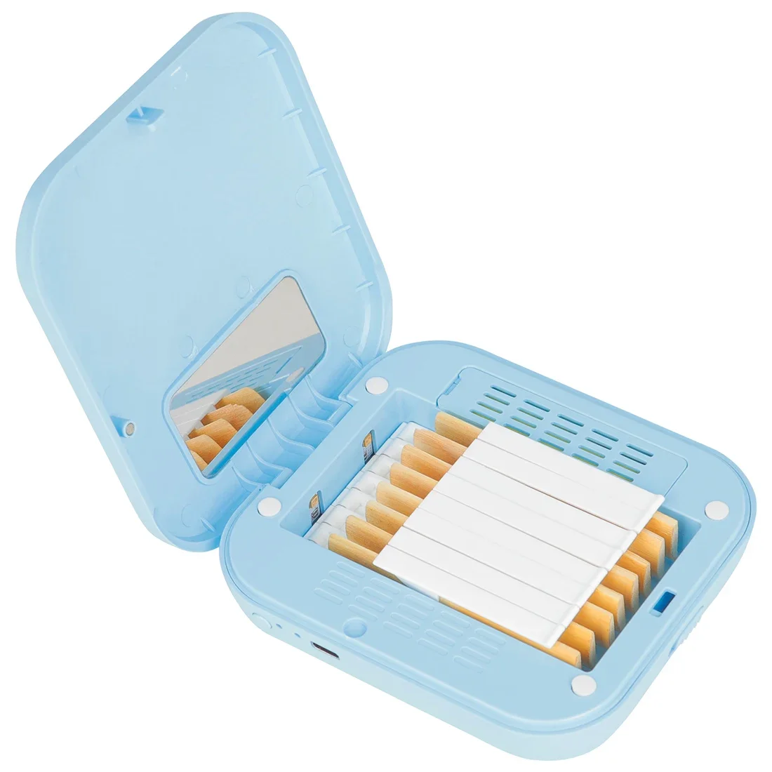 

Саксофон тростники УФ Дезинфекция коробка портативный кларнет свисток увлажняющая коробка 8 слотов для карт дизайн Ветер музыкальный инструмент части