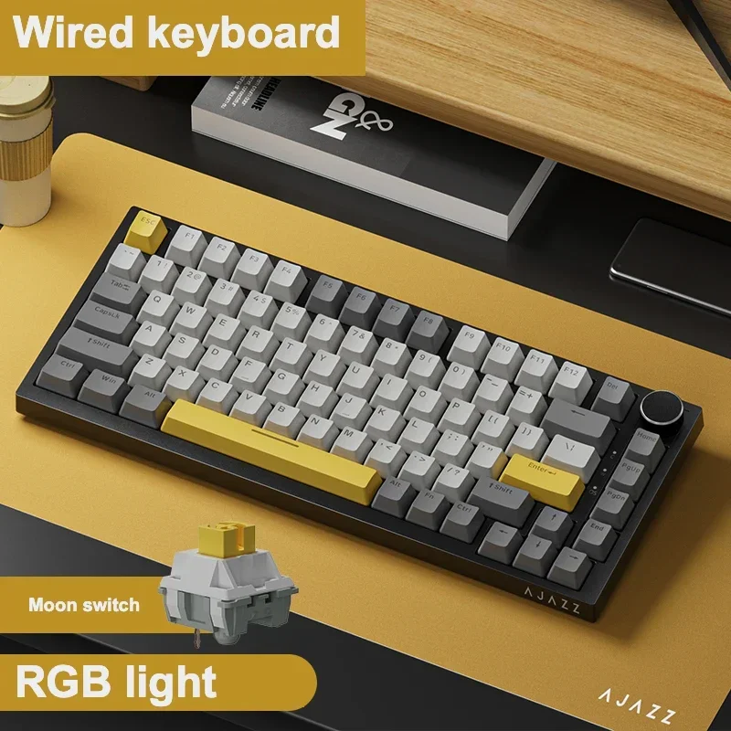 Ajazz Ak820 PRO Tri-Mode Gaming Mechanical Keyboard 82 Key