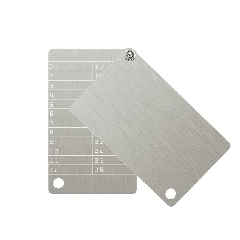 Customised Metal Nameplates Metal Nameplate Numbered Stainless Steel Crypto Seed Phrase Storage Plates