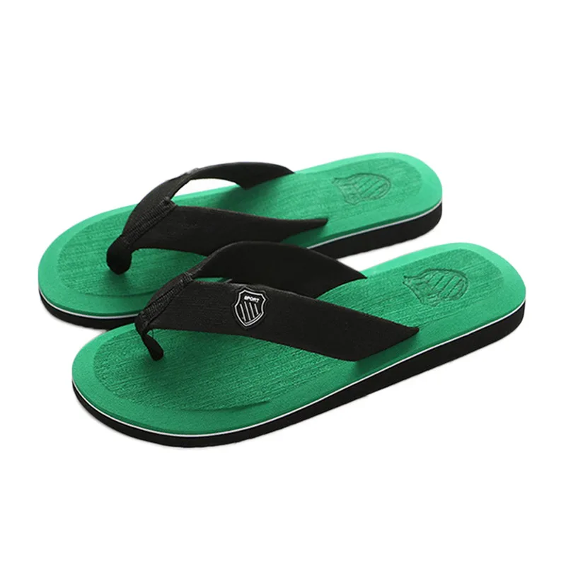 Slippers Men Summer Flip Flops Beach Sandals Anti-Slip Casual Flat Shoes Slippers Indoor House Shoes For Men Pantoufle Homme