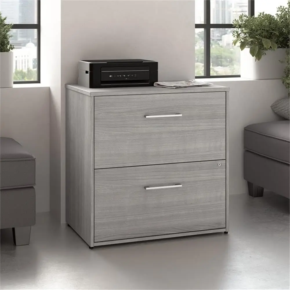#3 Drawer Mobile File Cabinet Rolling Document Storage for Office Reception Natural Elm, Customized