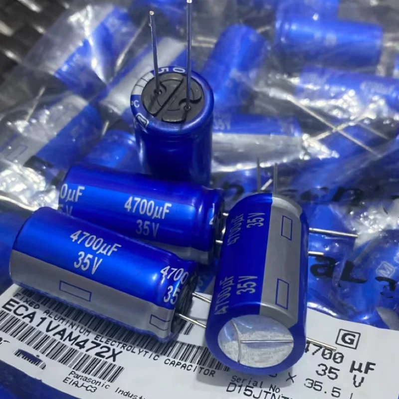 2PCS 4700UF 35V Fever Sound Kondensator 35V 4700UF 18X35 AM Flash Blau