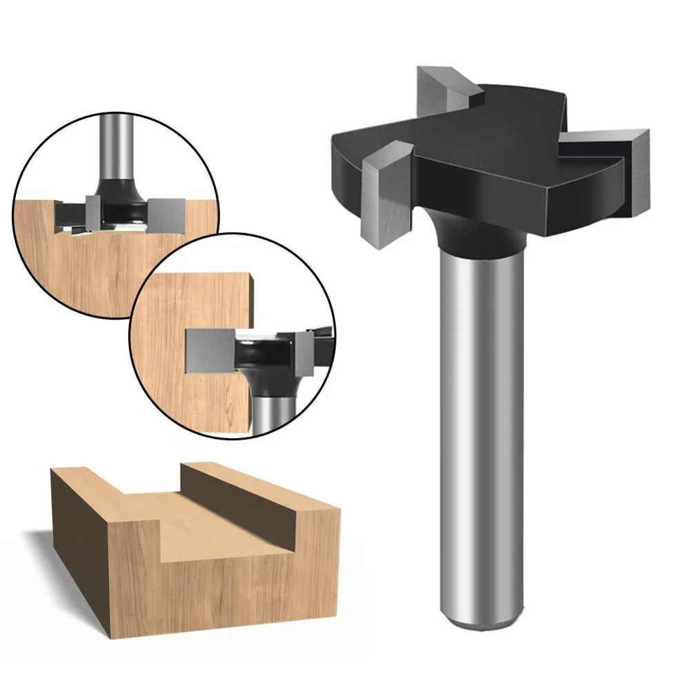 1 قطعة 1/4 "6.35 مللي متر 6 مللي متر عرقوب قاطعة المطحنة نحت الخشب باستخدام الحاسب الآلي Spoilboard تسطيح بت التوجيه بلاطة تسطيح التخطيط بت الخشب