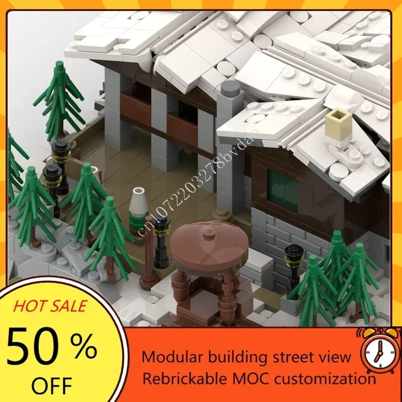 1843PCS Rainbow Six Siege Chalet Mansion Modular MOC Custom Street View Architecture Model DIY Building Toy Gift