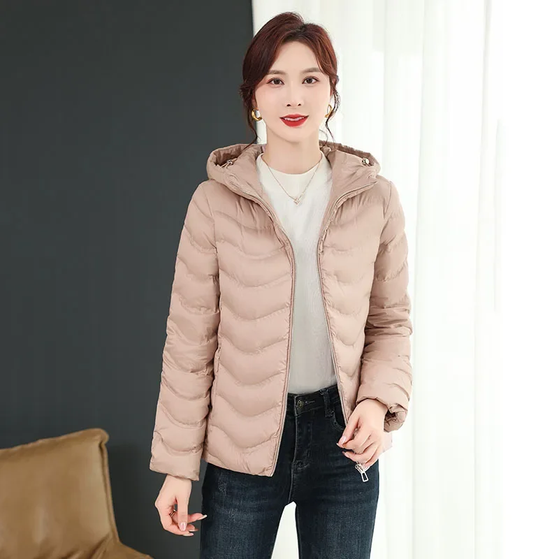 Top Grade Women 90% White Duck Down Fashion Hooded Jackets 2023 New Autumn/Winter Female Office Lady Winter Slim Warm Down Coat