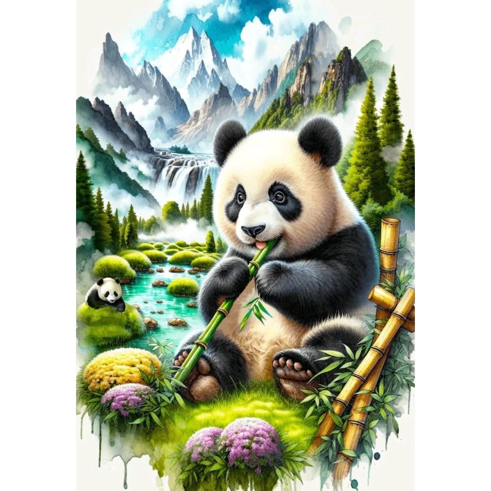 

Panda Landscape 500/1000/1200/2000 PCS Jigsaw Puzzles DIY Family Activity Relaxing Games for Living Room Home Decor Gift