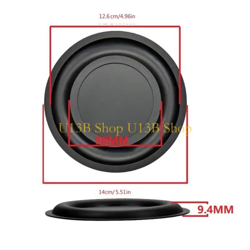 U13B 2PCS 5.5 "منخفضة التردد مكبرات الصوت Woofragm مكبرات الصوت الرادياتير الموسيقى باس جزء إصلاح مكبر صوت سلبي