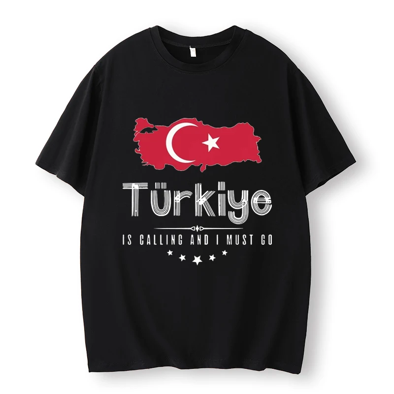 Turkey Oversized T-Shirt, Turkiye Republic T-Shirt, Turkish Flag, Traveler Gift, Harajuku Casual Tops, Vintage Style, Streetwear