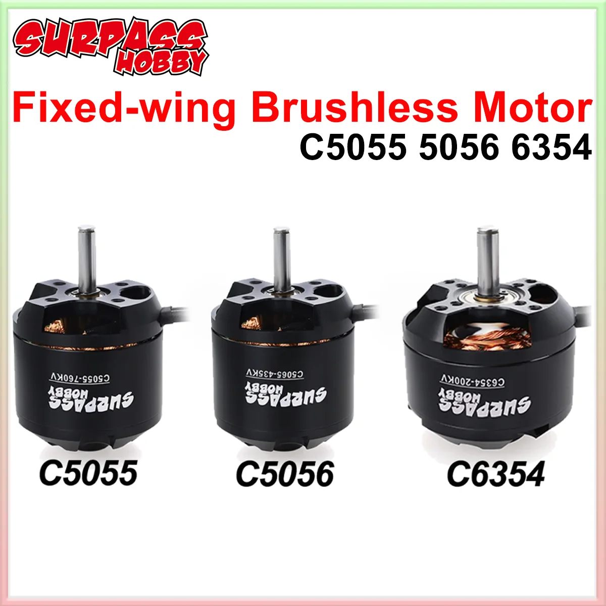 

Surpasshobby C5055 5065 6354 Brushless Motor 335KV 435KV 570KV 760KV for Airpalne Aircraft Multicopters RC Helicopter DIY Part
