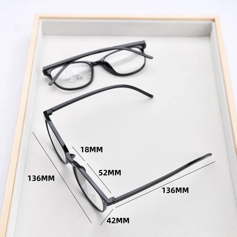 2-teiliges Set, runde Fassung, progressive Gläser, Herren, ultraleicht, HD, multifokale Lesebrille, Damen, Blaulichtfilter +3,5 +4,0 – Detail 7