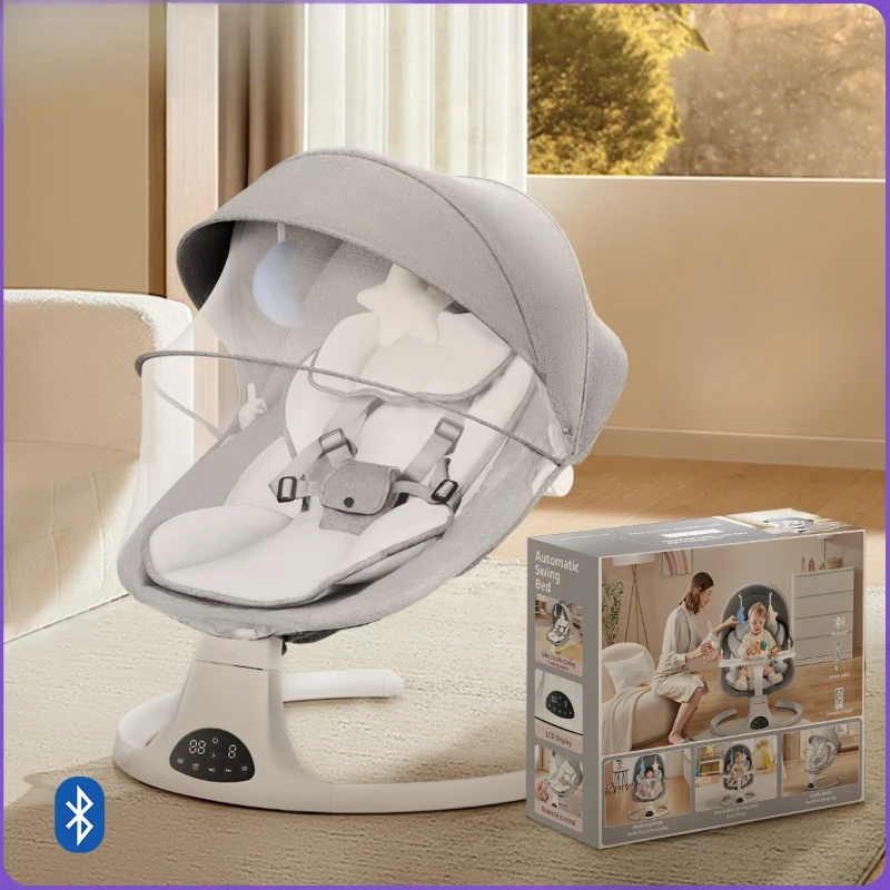 Baby Rocking Chair, Newborn Soothing Sleeping Device, Multifunctional Baby Soothing Chair, Comfortable Cradle for Lying Down
