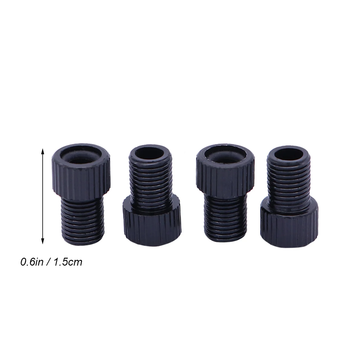 

4 pcs to Valve Adapter Bike Tire Inflator Tool Kit for Mountain Road Bicycles Riding Accessories