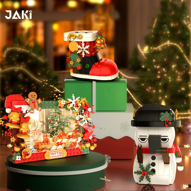 

JAKI Christmas tree Christmas picture frame Christmas pen holder tabletop decoration model assembled children's Christmas toys