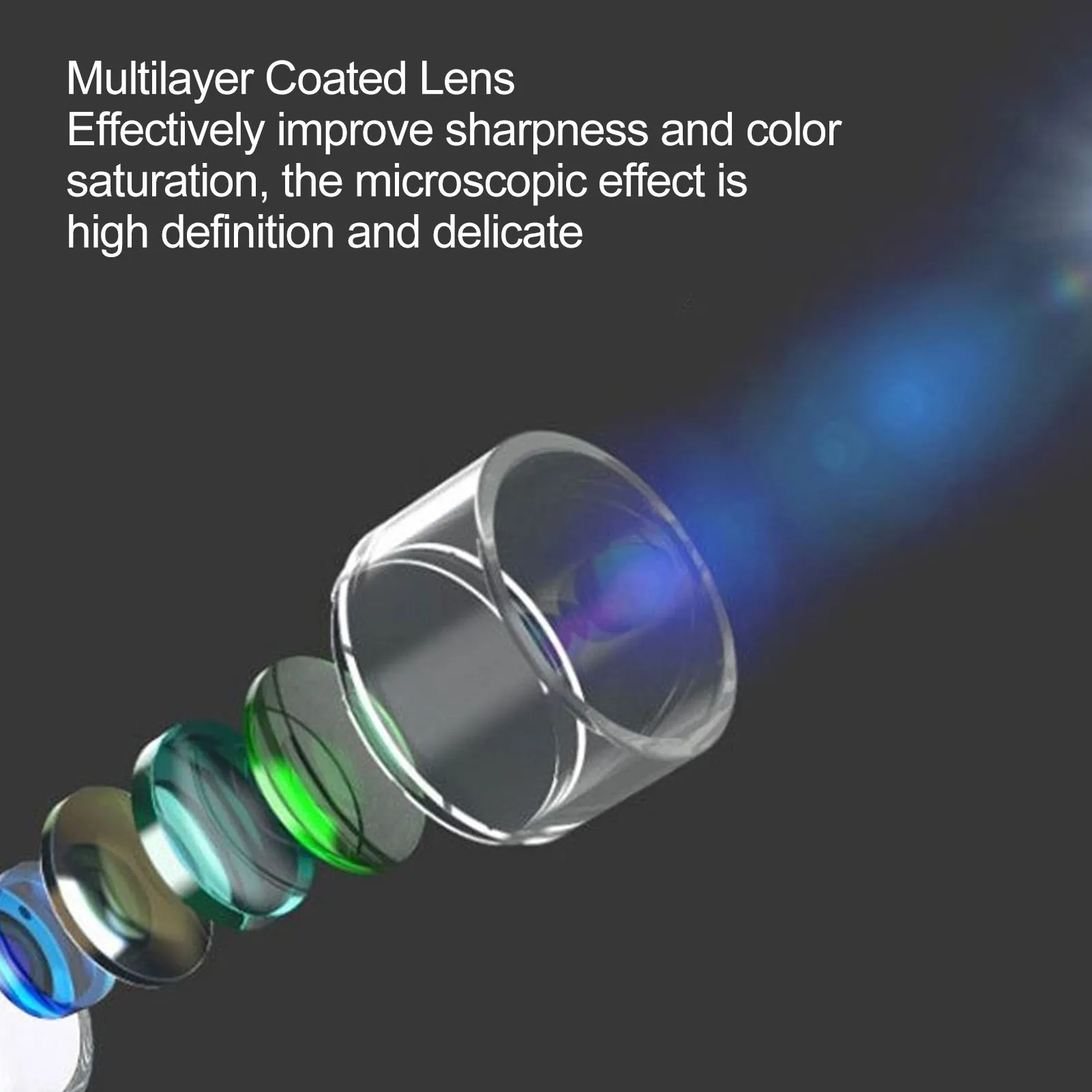 1000X HD-Mikroskop, 0–40 mm, Fokussierbereich, 8 einstellbare LEDs, USB 5 V, Handmikroskop mit Kabel für die Lehrdemonstration