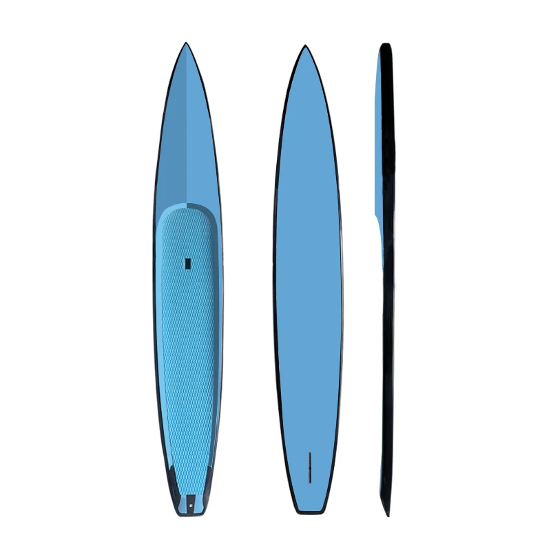 Factory OEM SUP Stand up Paddle Boat Water Sports Competition Race Surfboard Carbon Fiber 14' Red EPS Hard Surf Foil Board