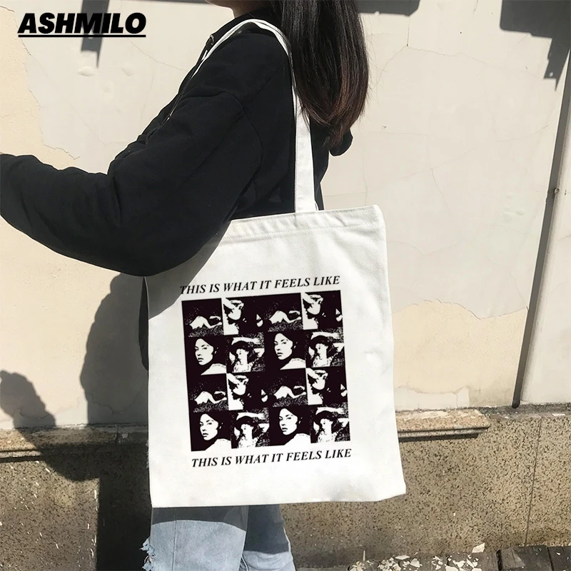Women Canvas Tote Bags Gracie Abrams Vintage Graphic Shoulder Shopper Bag Storage Travel Bag Handbag Shopping Fans Bag