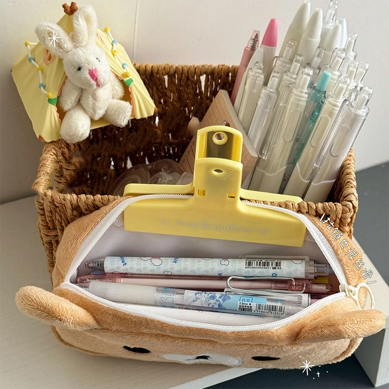 Neue Cartoon-Bären-Federtasche, Organizer, Stifttasche, Kawaii-Federmäppchen für Kinder, Mädchen, Schulsachen, Geschenke, angesagt
