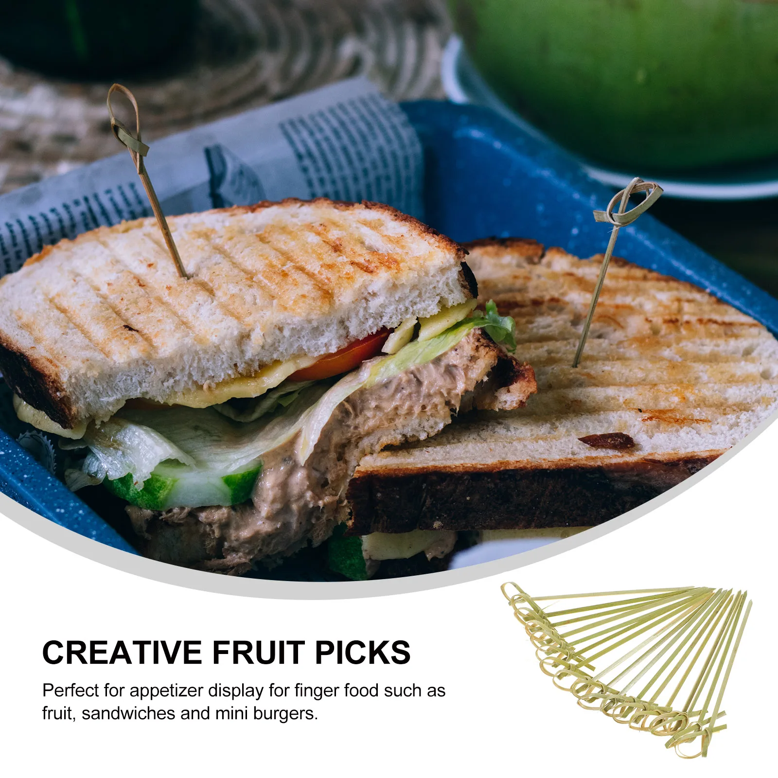 

200 Pcs Snack Fruit Sticks Food Garnish Bamboo Drink Skewers Cocktail Creative Picks